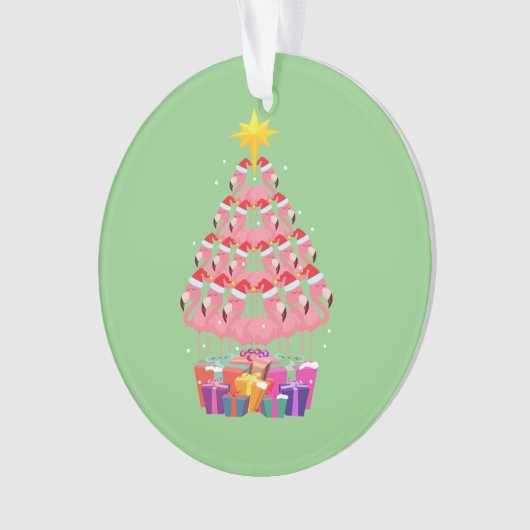 Flamingo Ugly Kerstmis Ornament (voorkant)