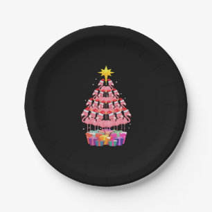 Flamingo Ugly Kerstmis Papieren Bordje