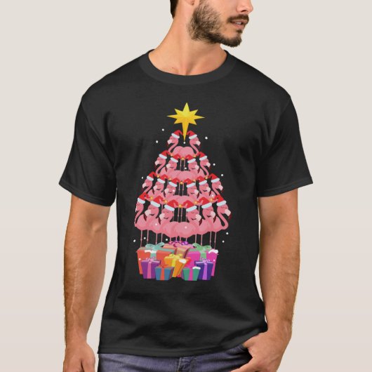 Flamingo Ugly Kerstmis T-shirt (Voorkant)