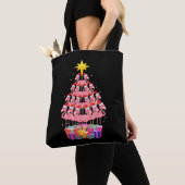 Flamingo Ugly Kerstmis Tote Bag (Dichtbij)