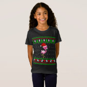 Flamingo Ugly KerstSweater T-shirt (Voorkant volledig)