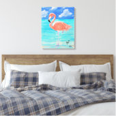 Flamingo, uitgerekt canvas 16x20 (Insitu (Slaapkamer))