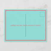 Flamingo Uitnodiging Briefkaart (Achterkant)