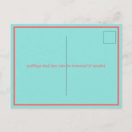 Flamingo Uitnodiging Briefkaart (Achterkant)