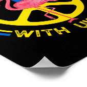 Flamingo Ukraine I Stand With Ukraine Flag Support Poster (Hoek)