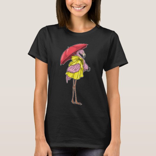 Flamingo Umbrella T-shirt (Voorkant)