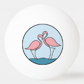 Flamingo Uw Bedrijfsronde Logo Art Custom Photo Pingpongbal (Voorkant)