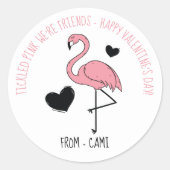 Flamingo Valentijn Sticker (Voorkant)