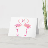 Flamingo Valentijnkaart Kaart (Voorkant)