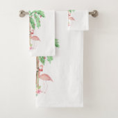Flamingo Valentijnsdag Towel Set Bad Handdoek (Insitu)