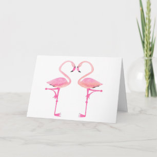 Flamingo Valentijnse kaart