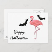 Flamingo Vampier Vleermuizen Halloween Briefkaart (Voorkant / Achterkant)