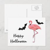Flamingo Vampiervleermuizen Halloween Briefkaart (Voorkant / Achterkant)