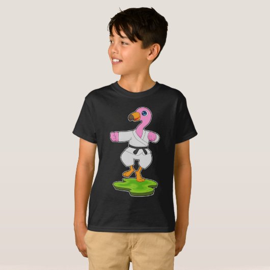 Flamingo vechtsporten t-shirt (Voorkant volledig)