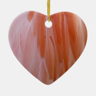 Flamingo-veren in roze tinten keramisch ornament