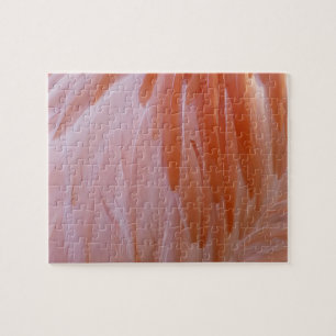 Flamingo-veren in roze tinten legpuzzel