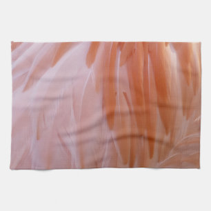 Flamingo-veren in roze tinten theedoek