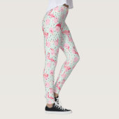 Flamingo-veren op poka-dots 2 leggings (Rechts)