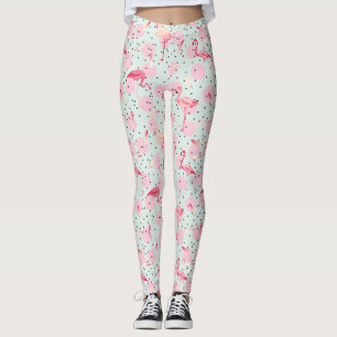 Flamingo-veren op poka-dots 2 leggings
