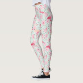 Flamingo-veren op poka-dots 2 leggings (Links)