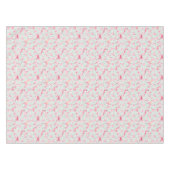 Flamingo-veren op poka-dots 2 tafelkleed (Voorkant (Horizontaal))