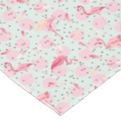 Flamingo-veren op poka-dots 2 tafelkleed (Gekanteld)