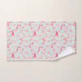Flamingo-veren op pokadots bad handdoek (Handdoek)