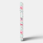 Flamingo-veren op pokadots Case-Mate iPhone case (Achterkant / Links)
