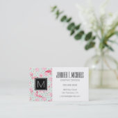 Flamingo-veren op pokadots | Jouw namen toevoegen Visitekaartje (Staand voorkant)