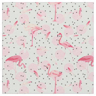 Flamingo-veren op pokadots stof