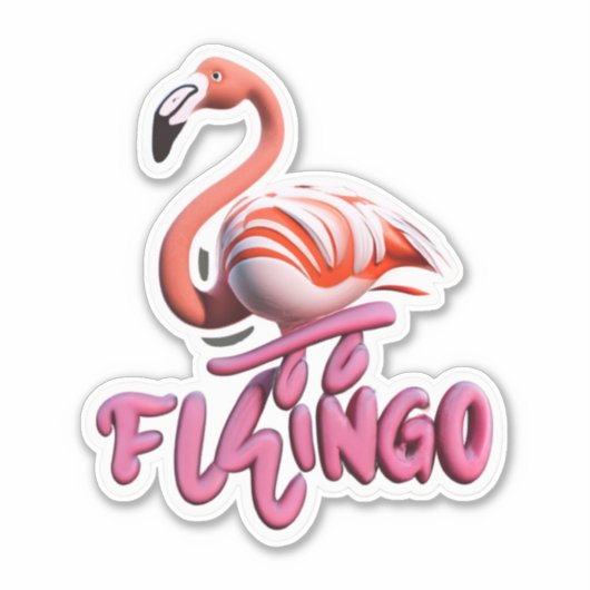 Flamingo Verhoog je stijl met Stickers (Voorkant)