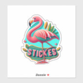 Flamingo Verhoog je stijl met Stickers (Vel)