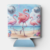 Flamingo Verjaardag Beach Party Blikjeskoeler (Achterkant)