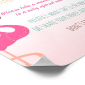 Flamingo Verjaardag gastboek Tijd Capsule Ananas Poster (Hoek)