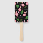 Flamingo verjaardag handwaaier (Achterkant)