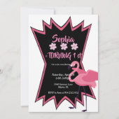 Flamingo verjaardag kaart (Voorkant)