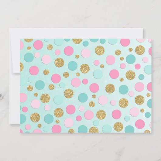 Flamingo Verjaardag Uitnodiging Topical Pool Party (Achterkant)