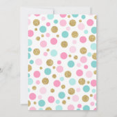 Flamingo Verjaardag Uitnodiging Topical Pool Party (Achterkant)