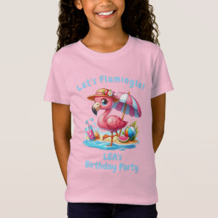 Flamingo Verjaardags T-Shirt voor Meisjes   Laten 