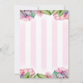 Flamingo verjaardagsfeest uitnodiging Flamingo uit (Achterkant)