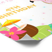 Flamingo Verjaardagsfeest Welkomstbord Tropisch Poster (Hoek)