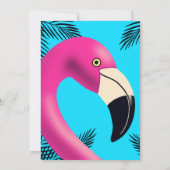 Flamingo Verjaardagsfeestje Tropisch Roze Zomer Re Kaart (Achterkant)