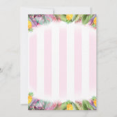 Flamingo verjaardagsfeestje uitnodiging ananas (Achterkant)