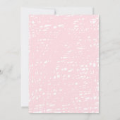 Flamingo verjaardagsfeestje uitnodiging in roze (Achterkant)