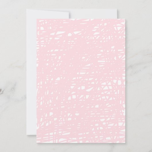 Flamingo verjaardagsfeestje uitnodiging in roze (Achterkant)