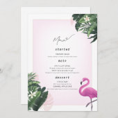 Flamingo Verjaardagsmenu Poster, Pool Party Menu (Voorkant / Achterkant)