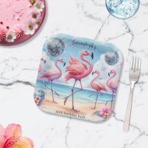 Flamingo Verjaardagsstrandfeest