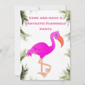 Flamingo verjaardagsuitnodiging, leuke uitnodiging (Achterkant)
