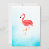 Flamingo verjaardagsuitnodiging Tropische luau uit Kaart (Achterkant)