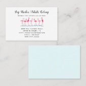 Flamingo Verzamelen van de Beach Located Visitekaa Visitekaartje (Voorkant / Achterkant)